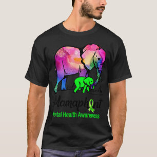 Mama Elephant Mamaphant Mental Health Awareness T-Shirt