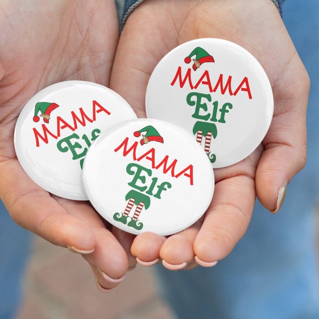 Mama Elf 1 Inch Round Button (Creator Uploaded)