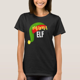 Mama Elf Matching Family Group Christmas Party Paj T-Shirt