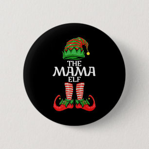 Mama Elf Mother Christmas Family Matching Group Pr 2 Inch Round Button