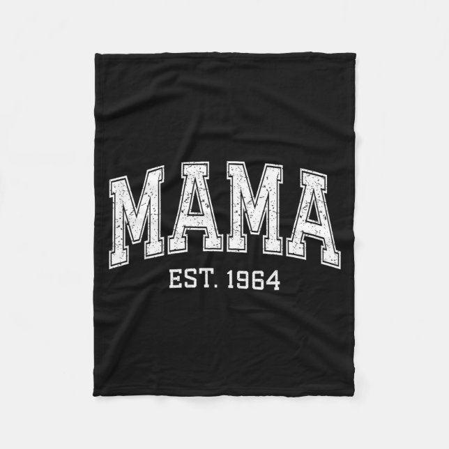 Mama Est 1964 Mom D Mothers Day Ized  Fleece Blanket (Front)