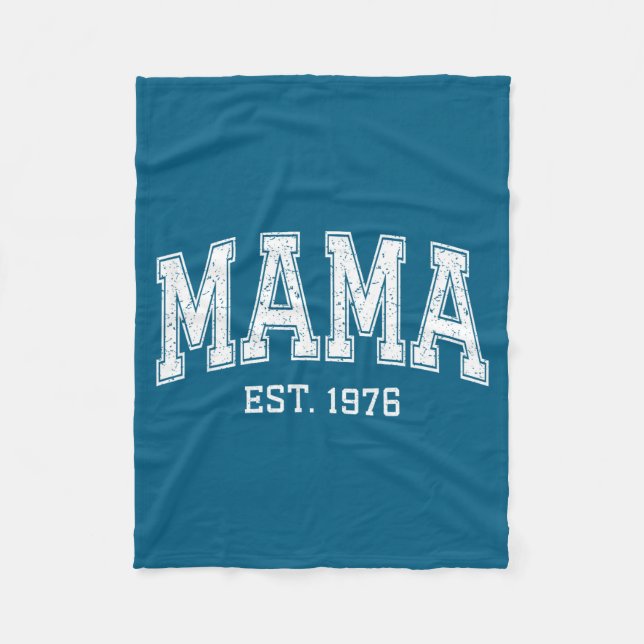 Mama Est 1976 Mom D Mothers Day Ized  Fleece Blanket (Front)