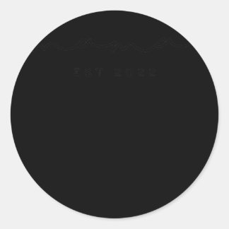 Mama Est 2022 New Mom Announcement Simple Design Classic Round Sticker