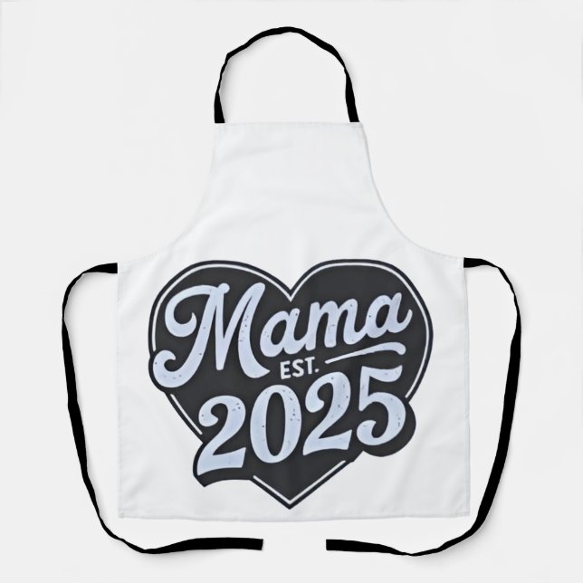 MAMA est 2025 Pregnancy Mothers Day Mom To Be  Apron (Front)