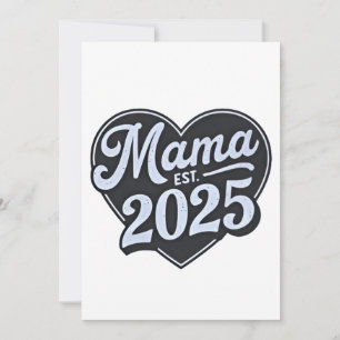 MAMA est 2025 Pregnancy Mothers Day Mom To Be  Thank You Card