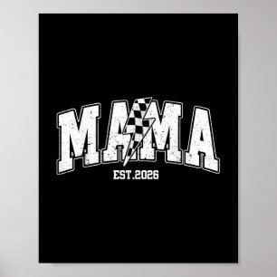 Mama Est 2026 Pregnancy Announcement Lightning Bol Poster