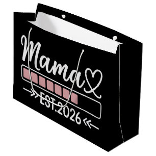 Mama est. 2026 Pregnancy Announcement Mom  Large Gift Bag
