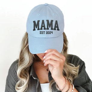 Mama Est Personalized  Embroidered Hat