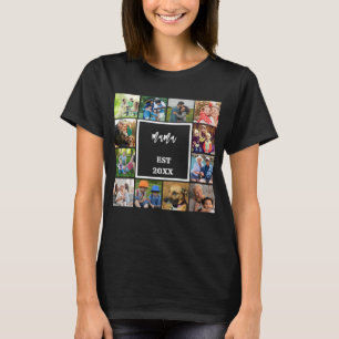 Mama Established In   Modern Mothers Day Photo T-Shirt