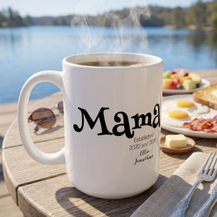 Mama Established New Mom Gift Coffee Mug