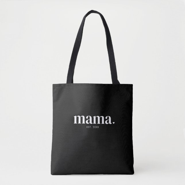 Mama Established New Mom Gift Tote Bag (Front)