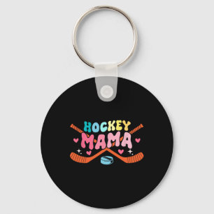 Mama Father's Day Costume Hockey Player Fan Lover Keychain