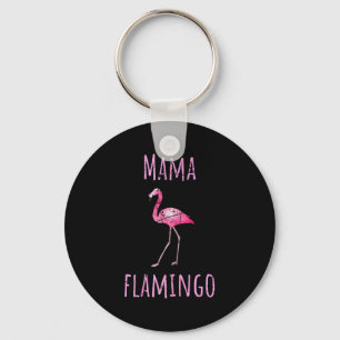 Mama flamingo summer bird tropical animal keychain