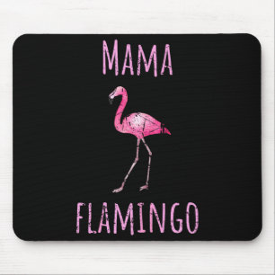 Mama flamingo tropical summer animal watercolor mouse pad