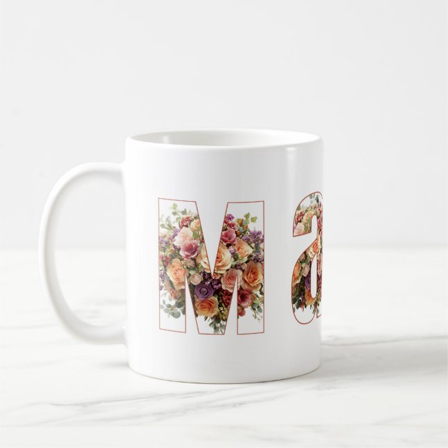 Mama Floral Coffee Mug (Gauche)