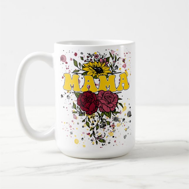 Mama Flowers Coffee Mug (Left)