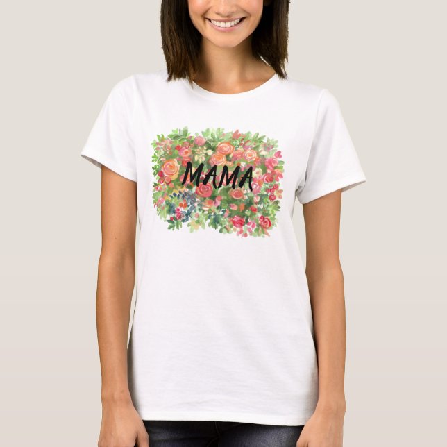 MAMA, Flowers, T-Shirt (Front)