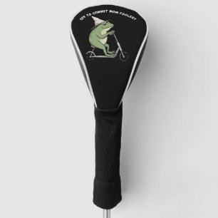 Mama Frog Off to Commit Mom Foolery Scooter Gift Golf Head Cover