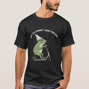 Mama Frog Off to Commit Mom Foolery Scooter Gift  T-Shirt