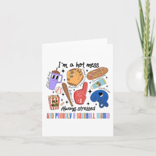 Mama Game Day Vibes Mothers Day Women Baseball Mom Card