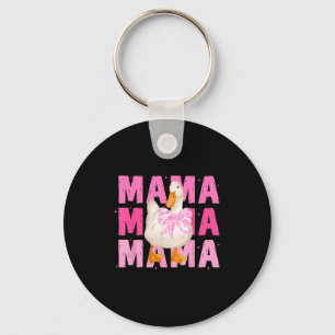 Mama goose coquette bow funny mom goose mother's keychain