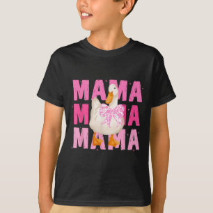 Mama goose coquette bow funny mom goose mother's T-Shirt
