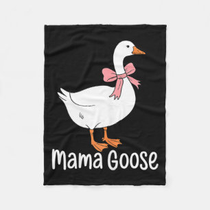Mama goose cute bird lover mom mother's day fleece blanket