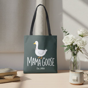 Mama Goose Minimalist Cute Mama Illustration Tote Bag