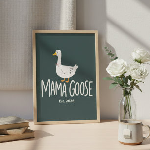 Mama Goose Minimalist Modern Motherhood Art Photo Print