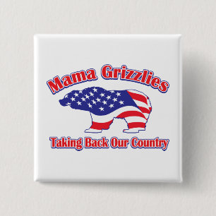 Mama Grizzlies 2 Inch Square Button