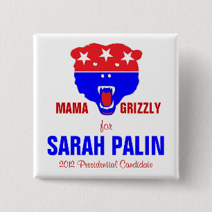 MAMA GRIZZLY 2 INCH SQUARE BUTTON