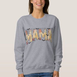 Mama Halloween Fall Theme Design Sweatshirt