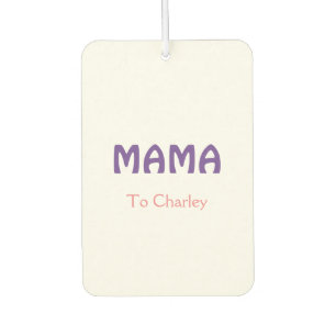 Mama happy mothers retro purple add name text vint air freshener