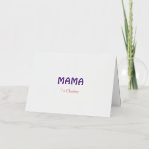 Mama happy mothers retro purple add name text vint foil holiday card