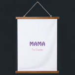 Mama happy mothers retro purple add name text vint hanging tapestry<br><div class="desc">design</div>