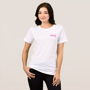 Mama Heart of Our Home Pink Typography Tee