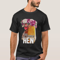 Mama Hen Floral Rhode Island Red Chicken Farmer Gi