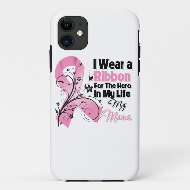 Mama Hero in My Life Breast Cancer Case-Mate iPhone Case (Back)