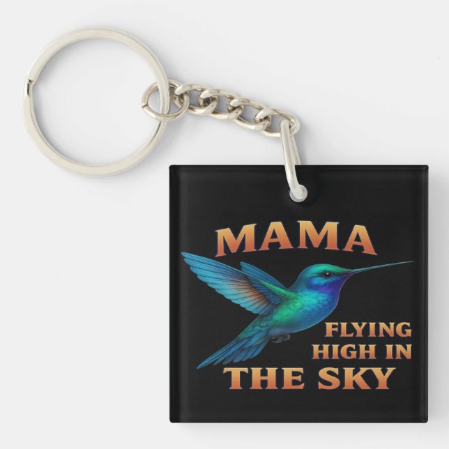 Mama Hummingbird – Flying High in the Sky Edition Keychain (Front)