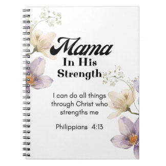 Mama in His Strength – Christian Faith Notebook