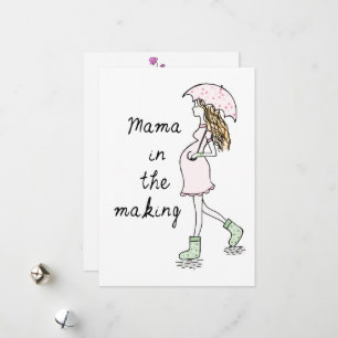 Mama in the making pregnancy announcement card