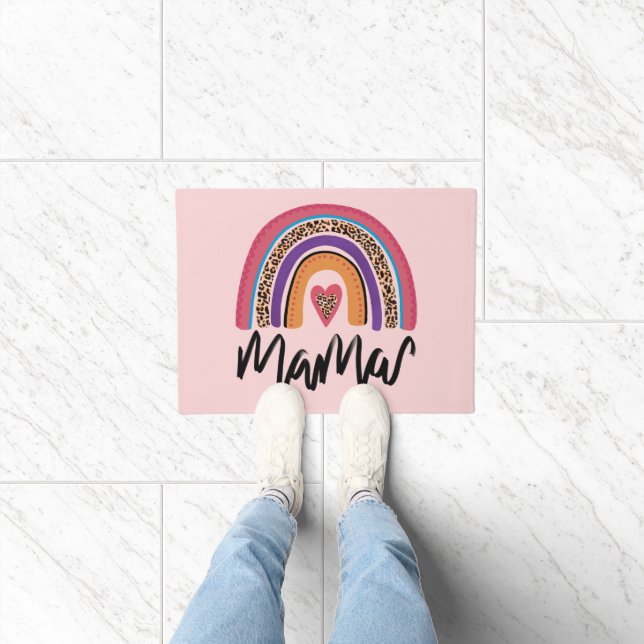 Mama Leopard Rainbow Doormat (Indoor)