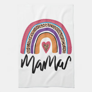 Mama Leopard Rainbow Kitchen Towel