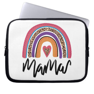 Mama Leopard Rainbow Laptop Sleeve