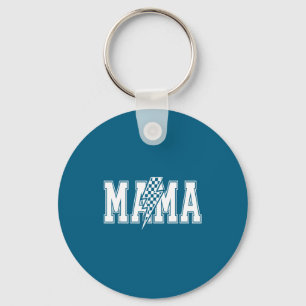Mama lightning bolt graphic retro mom pride bold keychain