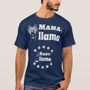 Mama Llama Baby Llama Cute Pregnancy Announcement T-Shirt