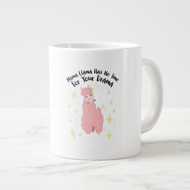 Mama Llama Has No Time For Your Drama Large Coffee Mug (Front Right)