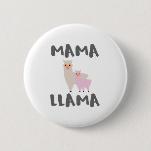 Mama Llama Mom 2 Inch Round Button