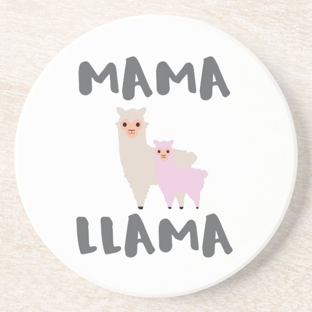 Mama Llama Mom Coaster (Front)