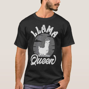 Mama Llama Queen  Animal For Women Girls 1 T-Shirt